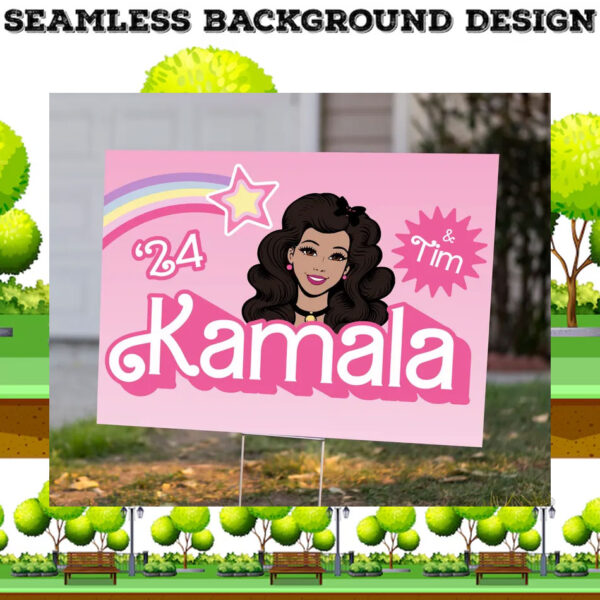 Pink Kamala & Tim 24 Yard Sign