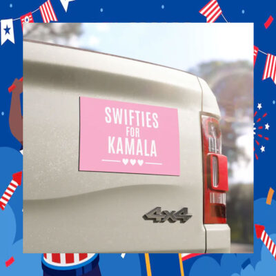 Pink Swifties For Kamala Car Magnet