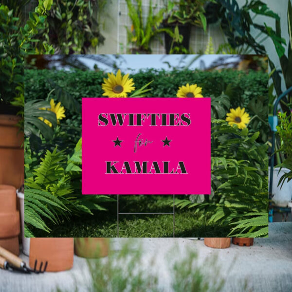Pink Swifties For Kamala Election Yard Sign