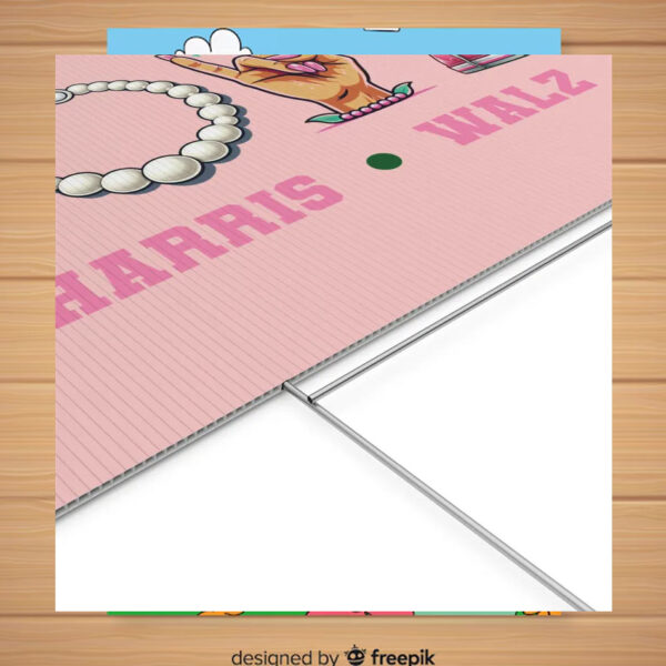 Pink Vote Harris Walz 2024 Yard Sign