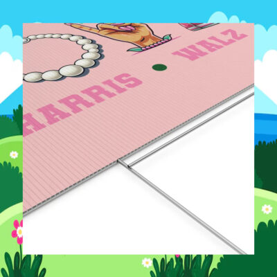 Pink Vote Harris Walz Yard Sign