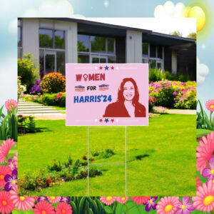 Pink Women For Harris 24 Yard Signs