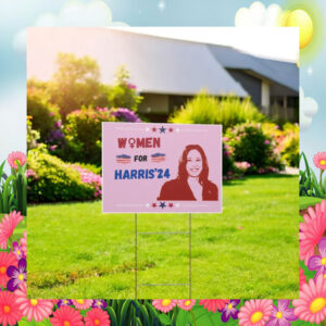 Pink Women For Harris 24 Yard Signs