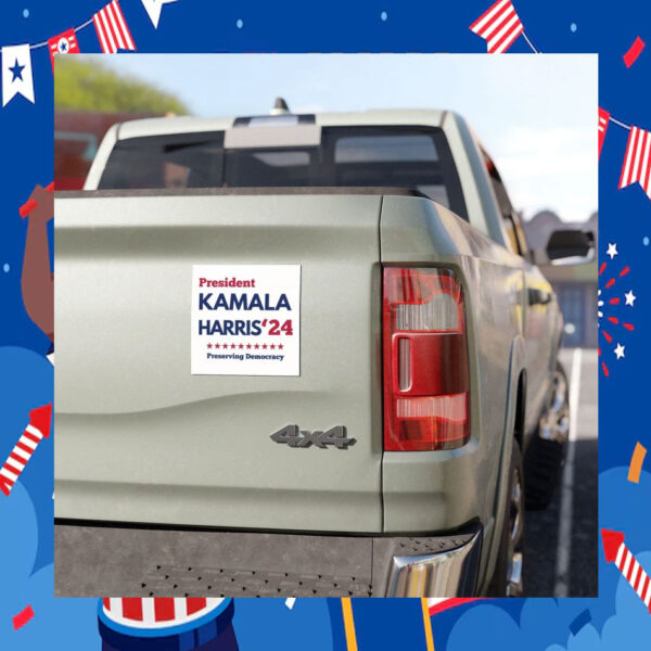 President Kamala Harris 24 Preseving Democracy Car Magnet