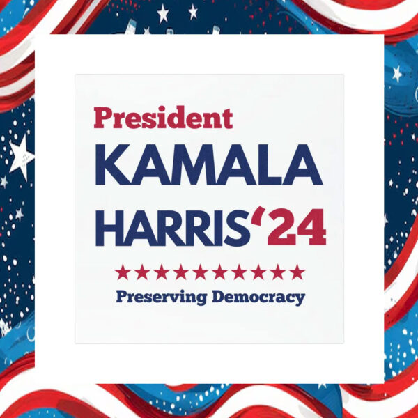 President Kamala Harris 24 Presevng Democracy Car Magnet