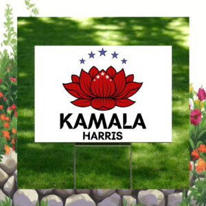 Red Lotus For Kamala Harris Yard Signs