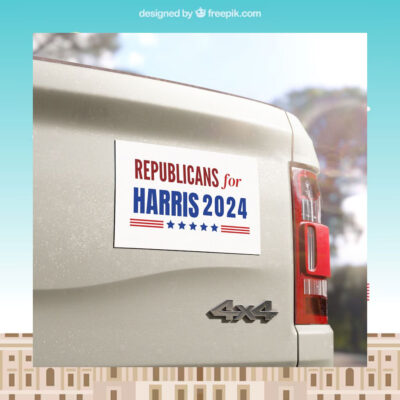Republicans For Harris 2024 Car Magnets