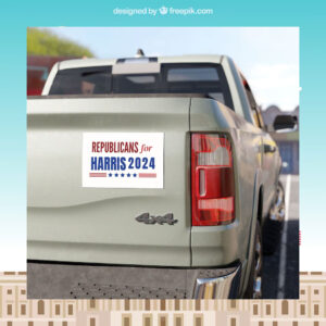 Republicans For Harris 2024 Car Magnets