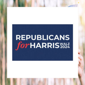 Republicans For Harris Walz 2024 Car Magnet