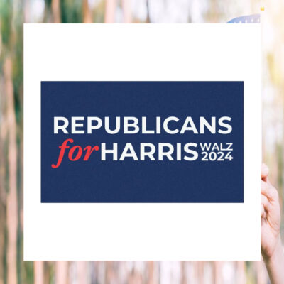 Republicans For Harris Walz 2024 Car Magnet