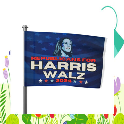 Republicans For Harris Walz 2024 Election Flag