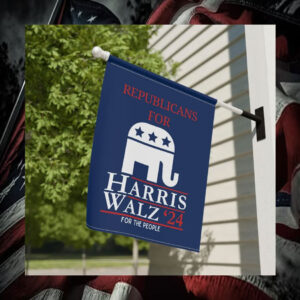 Republicans For Harris Walz 2024 For The People Garden Flag