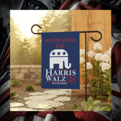 Republicans For Harris Walz 2024 For The People Garden Flag