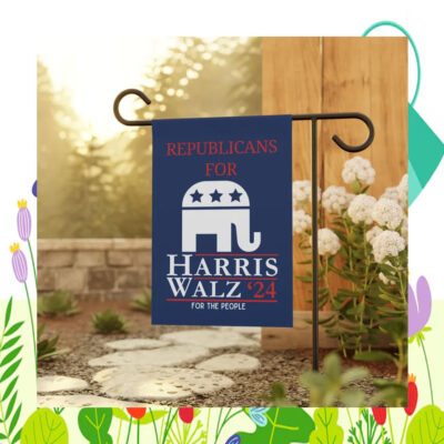Republicans For Harris Walz '24 For The People Election Flags