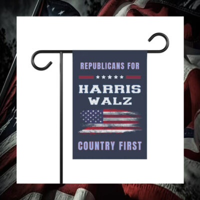 Republicans For Harris Walz Country First Flag