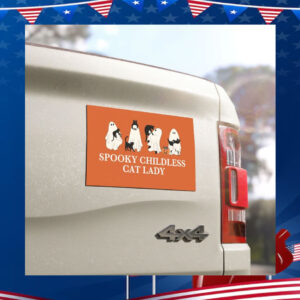 Spooky Childless Cat Lady For Kamala 2024 Car Magnet