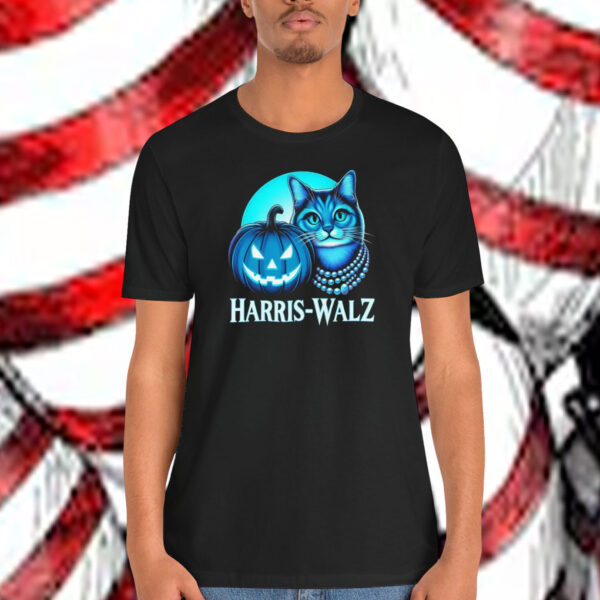 Spooky Halloween Pumpkin And Cat Harris Walz Shirt
