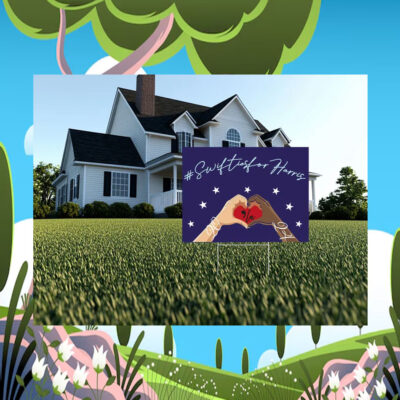 Swifties For Comma La Kamala 2024 Election Yard Sign