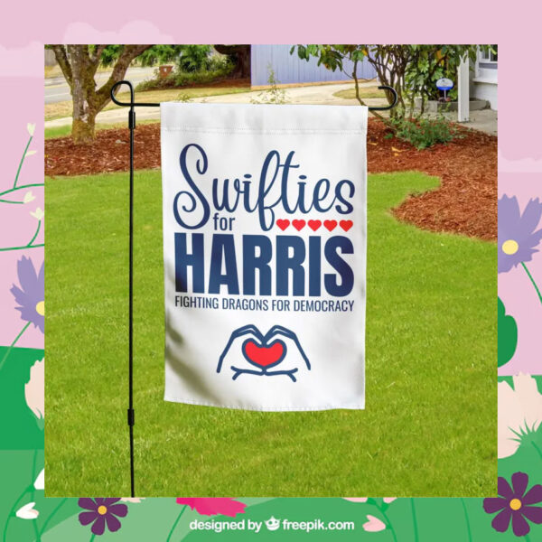 Swifties For Harris Fighting Dragons For Democracy Flags