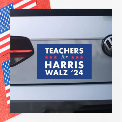 Teachers For Harris Walz Car Magnet