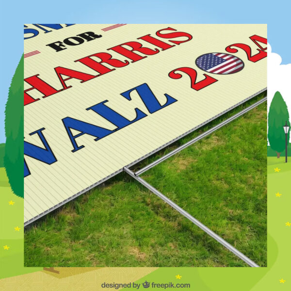 The Smiths For Harris Walz 2024 Yard Sign
