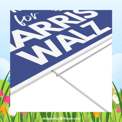 Union Member For Harris Walz 2024 Political Yard Sign