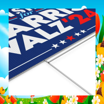 Union Strong For Harris Walz 24 Plastic Yard Sign