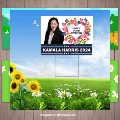 Unity Over Diversity Kamala Harris 2024 Yard Sign