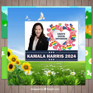 Unity Over Diversity Kamala Harris 2024 Yard Sign