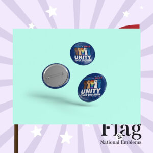Unity Over Division Harris Walz 2024 Pin Button