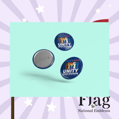 Unity Over Division Harris Walz 2024 Pin Button