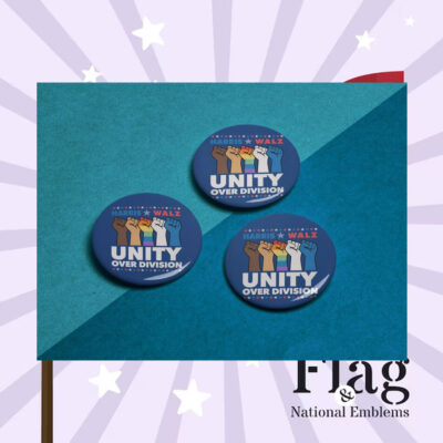 Unity Over Division Harris Walz 2024 Pin Button