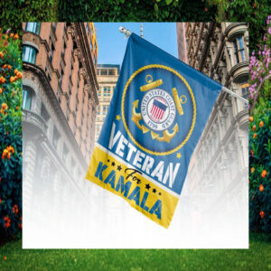 Veterans Coast Guard For Kamala Flag