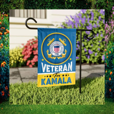 Veterans Coast Guard For Kamala Flag