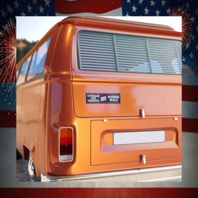 Veterans For Freedom Vote Harris Walz Sticker