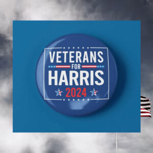 Veterans For Harris 2024 Button
