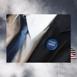 Veterans For Harris 2024 Button