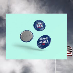 Veterans For Harris 2024 Button