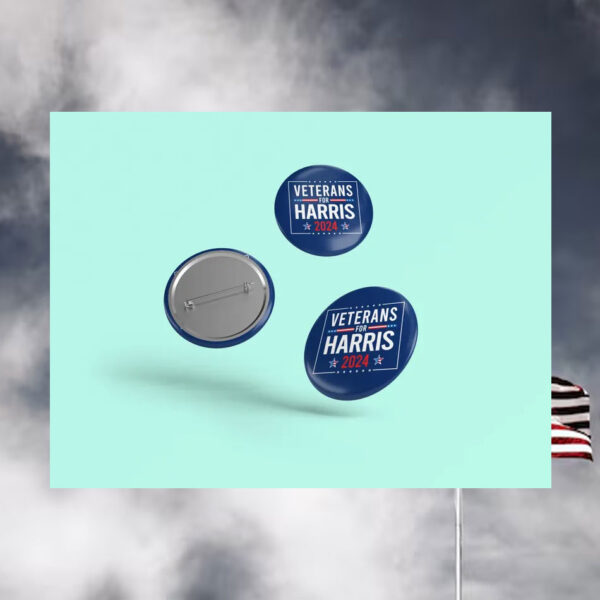 Veterans For Harris 2024 Button