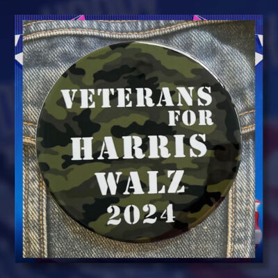 Veterans For Harris Walz 2024 Button