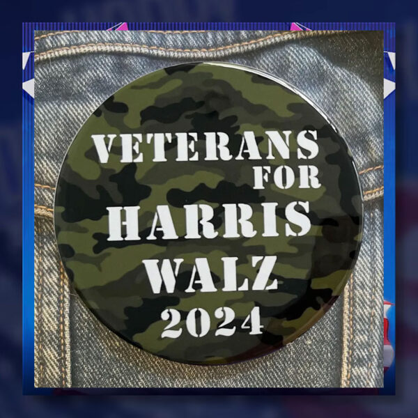 Veterans For Harris Walz 2024 Button