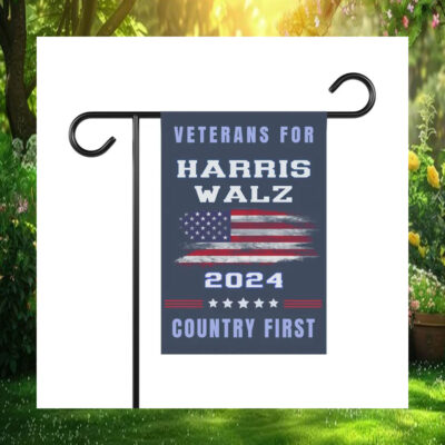 Veterans For Harris Walz 2024 Country First Flag