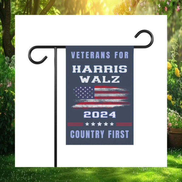 Veterans For Harris Walz 2024 Country First Flag