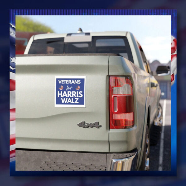 Veterans For Harris Walz 2024 President Car Magnet