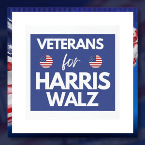 Veterans For Harris Walz 2024 President Car Magnet