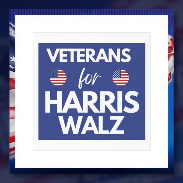 Veterans For Harris Walz 2024 President Car Magnet