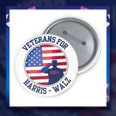 Veterans For Harris - Walz Button
