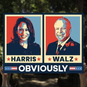 Vintage Harris Walz 2024 Obviously Yard Sign