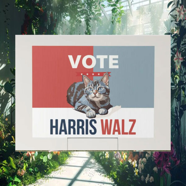 Vote Cat harris Walz 2024 Election Yard Sign