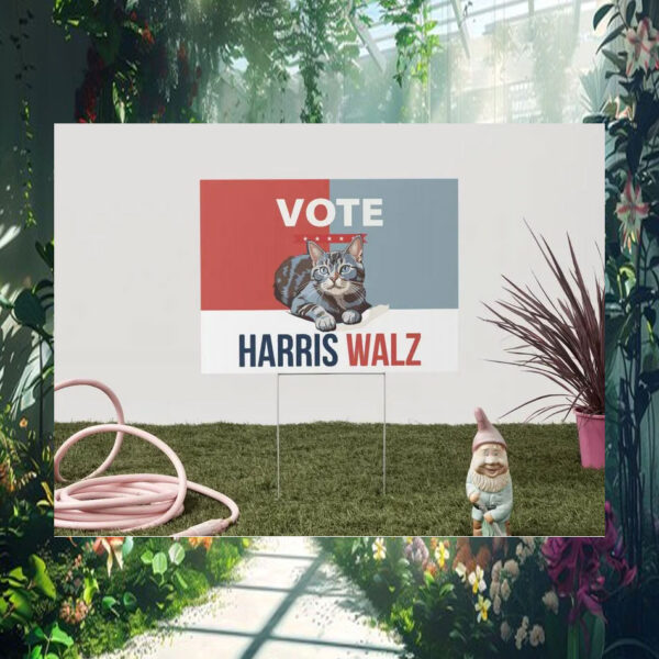 Vote Cat harris Walz 2024 Election Yard Sign